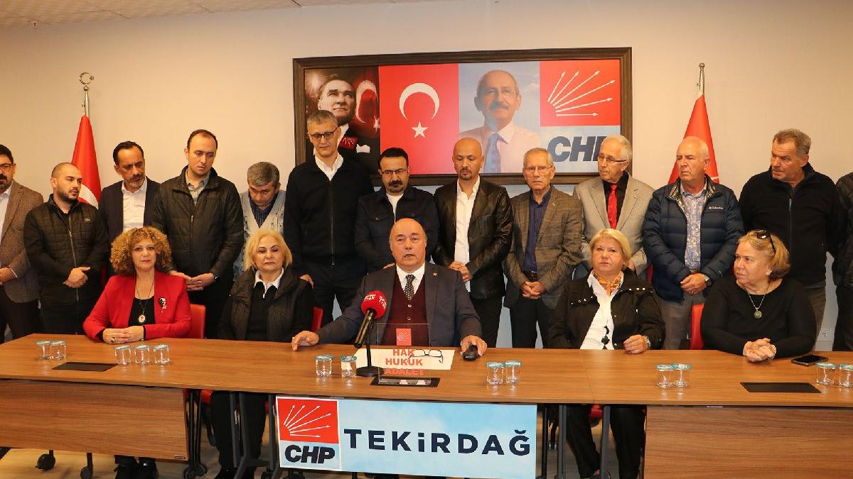 Tekirdağ’da, CHP’de 19 istifa sonrası vilayet idaresi düştü