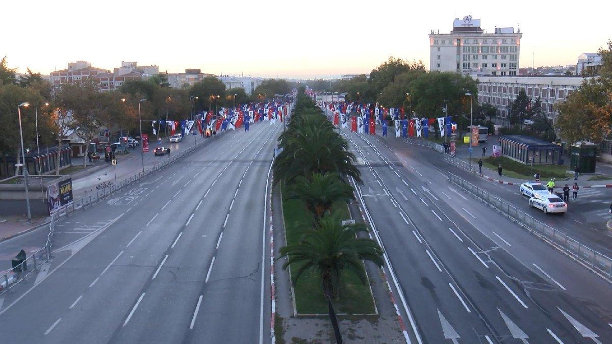 Vatan Caddesi Cumhuriyet Bayramı provaları için trafiğe kapatıldı